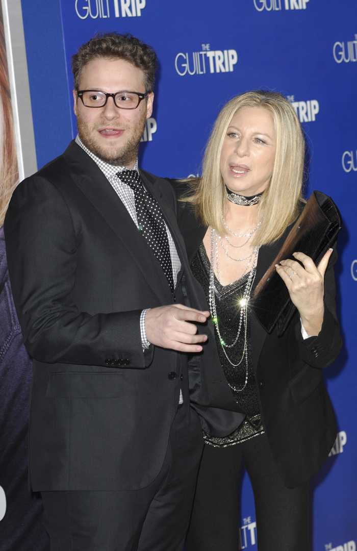 LOOKING SHARP AT "THE GULIT TRIP" MOVIE PREMIERE. MOTHER AND SON - THEY WISH. 