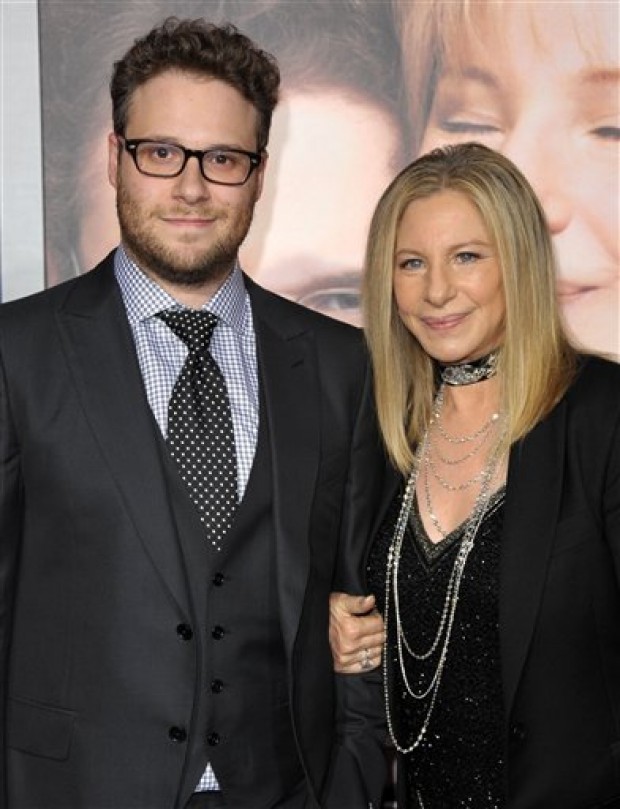 SETH ROGEN AND BARBRA STREISAND AT THE "GULIT TRIP" MOVIE PREMIER. 