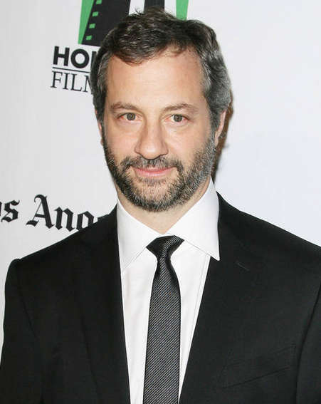 JUDD APATOW - FAMOUS COMEDY DIRECTOR AND DIRECTOR OF "THIS IS 40" WEARING A BLACK SUIT.