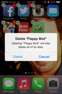 flappy bird screen shot