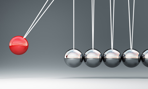 fine image of classic 3d newton cradle background