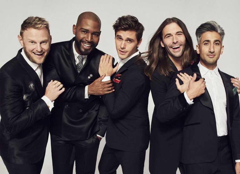 Bobby Berk (interior design), Karamo Brown (culture), Antoni Porowski (cooking), Jonathan Van Ness (grooming), and Tan France (style), make up the new Fab Five on Netflix's 'Queer Eye'.