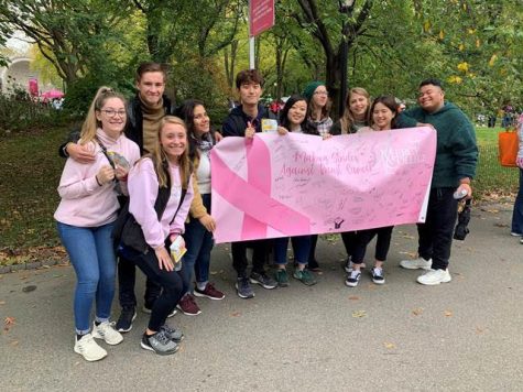 Students Walk In Central Park For Breast Cancer Awareness