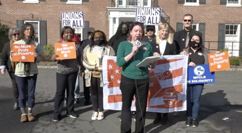 Adjuncts spoke out at Dobbs Ferry and were filmed by Bronx12 news.
