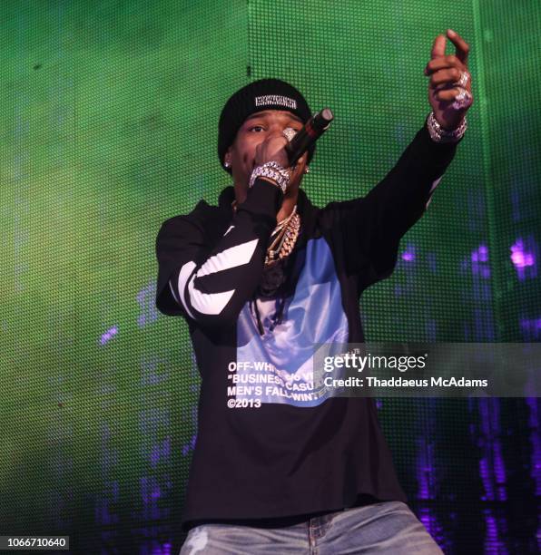 ATLANTA, GA - NOVEMBER 29:  (EXCLUSIVE COVERAGE) Lil Baby performs at the Lil Baby and Friends Street Gossip album release concert at Coca-Cola Roxy on November 29, 2018 in Atlanta, Georgia.  (Photo by Thaddaeus McAdams/Getty Images)